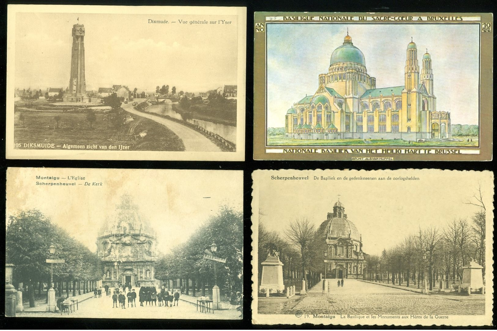 Grand beau lot de 300 cartes postales de Belgique  Groot mooi lot van 300 postkaarten van België - 300 scans