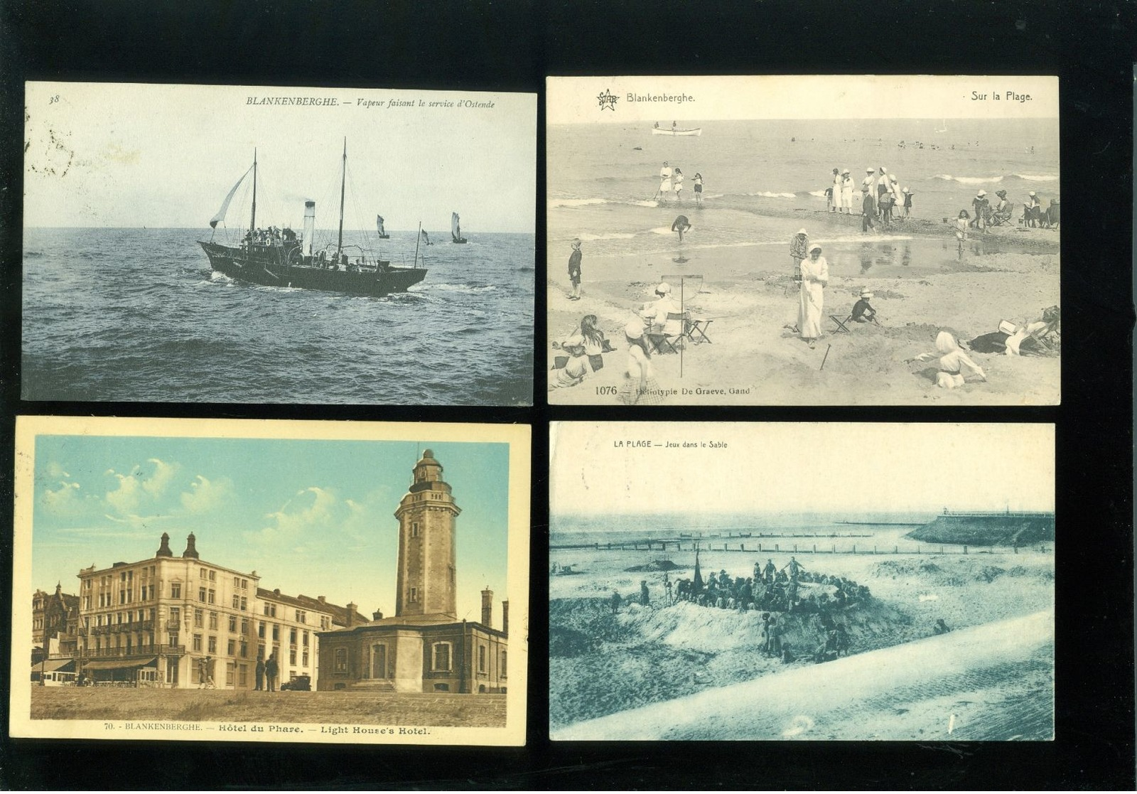 Beau lot de 60 cartes postales de Belgique la côte  Blankenberge     Lot 60 postkaarten van België kust  Blankenberge