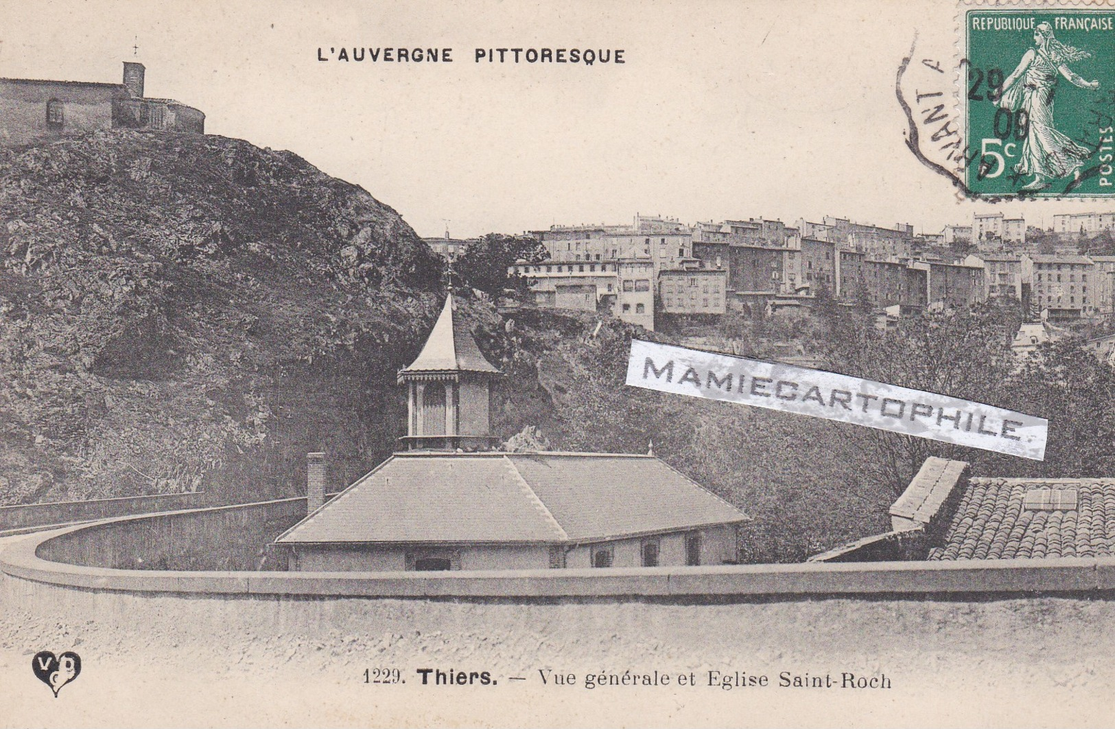 THIERS - Dépt 63 - Vue Générale Et Eglise Saint-Roch -  CPA - 1909 - Thiers