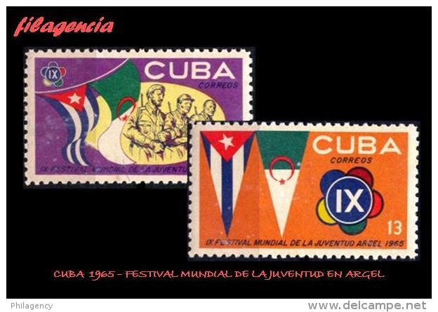 CUBA MINT. 1965-11 FESTIVAL MUNDIAL DE LA JUVENTUD EN ARGEL - Nuevos