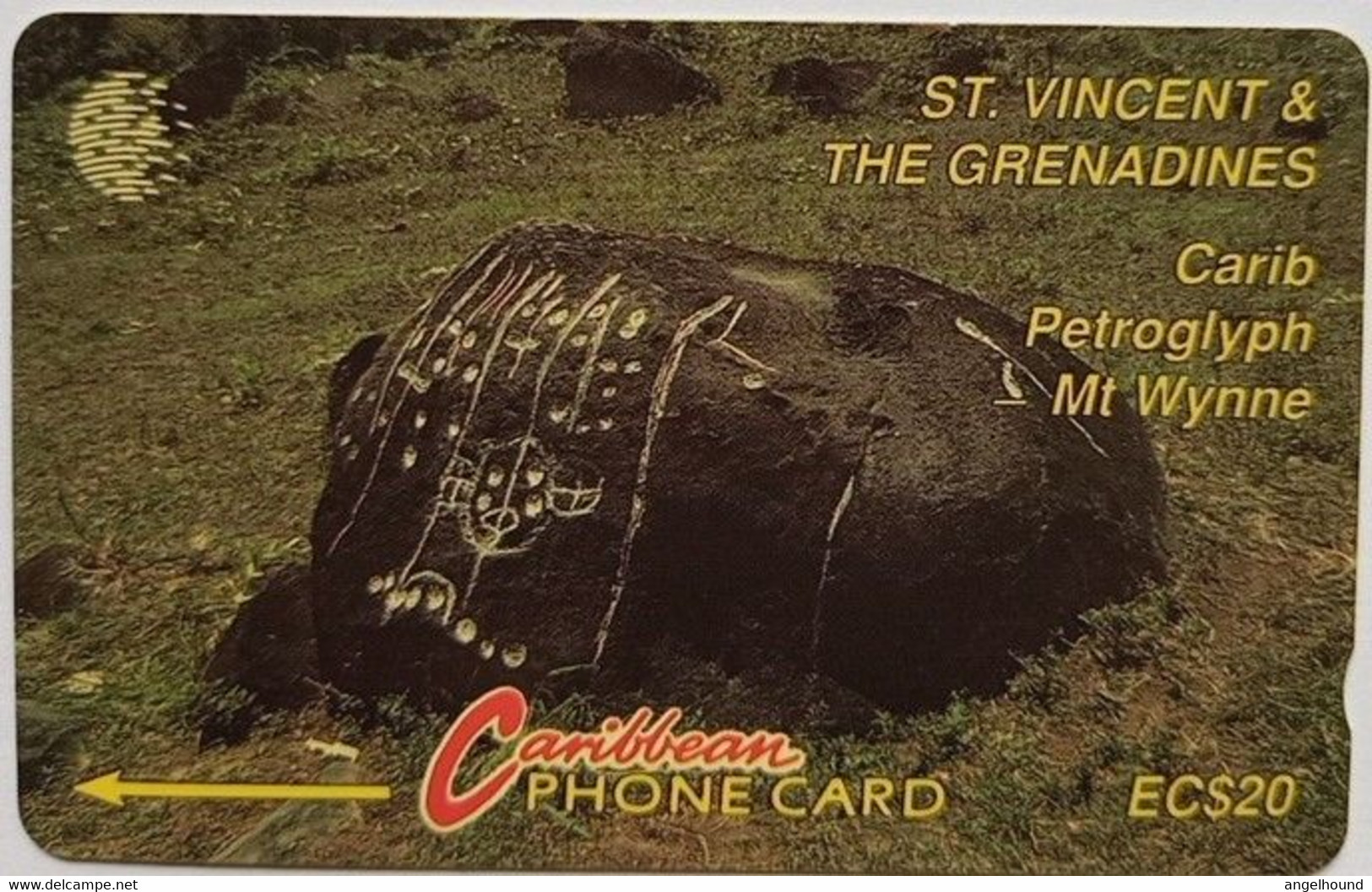St. Vincent And Grenadines Cable And Wireless 11CSVB  EC$20 " Caribbean Petroglyph - Mt. Wynne " - St. Vincent & The Grenadines
