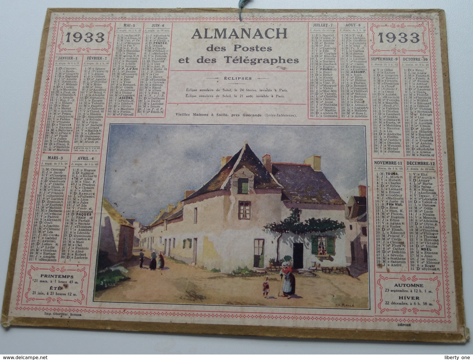 1933 Vieilles Maisons à Saillé... / Carte Des Chemins De Fer NORD ( Oberthur Rennes : Zie/voir Photo Pour/voor Detail !! - Grand Format : 1921-40