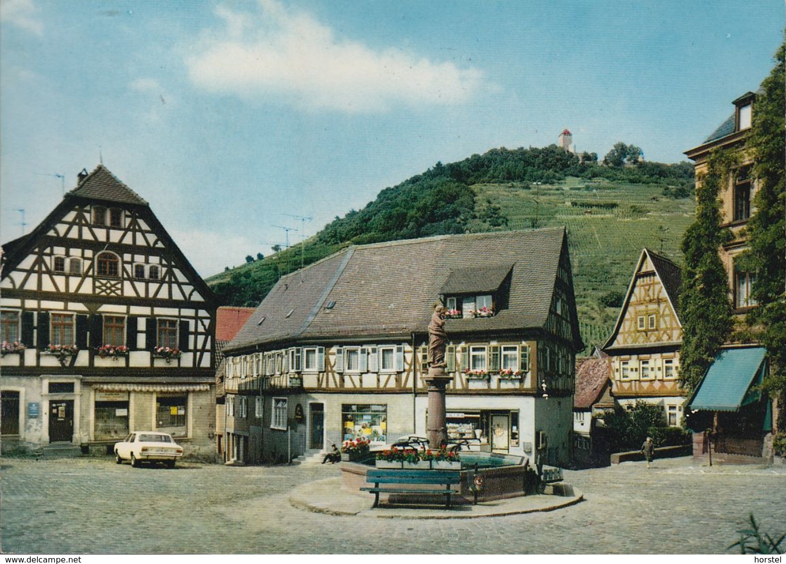 D-64646 Heppenheim - Bergstraße - Marktplatz Mit Schloßberg - Car - Opel Rekord - Heppenheim