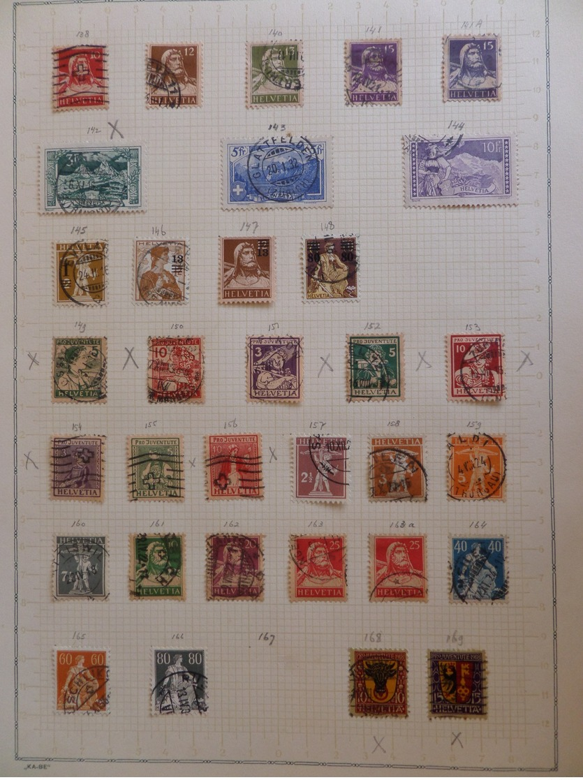 Suisse Très Belle Collection D'oblitérés 1882/1940. Très Fournie Avec Bonnes Valeurs. B/TB. A Saisir! - Collections