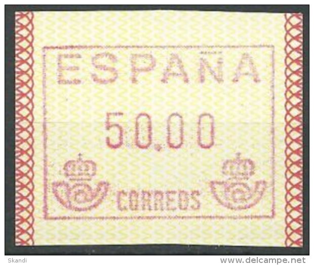 SPANIEN 1989 Mi-Nr. ATM 1 ** MNH - Ungebraucht