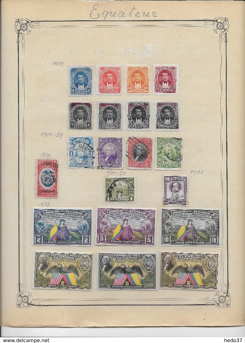 Equateur - Collection Vendue Page Par Page - Timbres Oblitérés / Neufs * - B/TB - Equateur