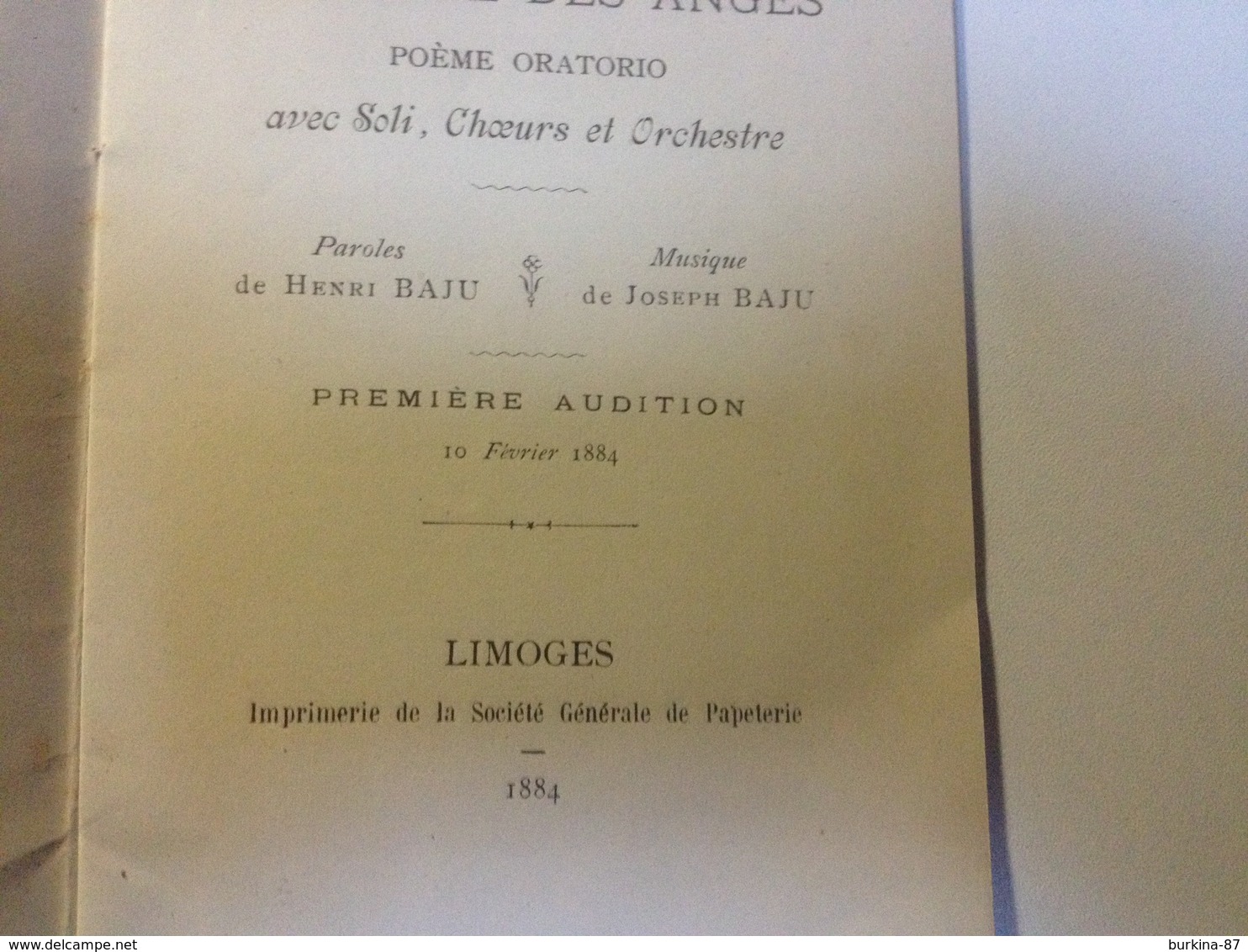 LUCIFER, La Chute Des Anges, Poème Oratorio , 1884 - Non Classés