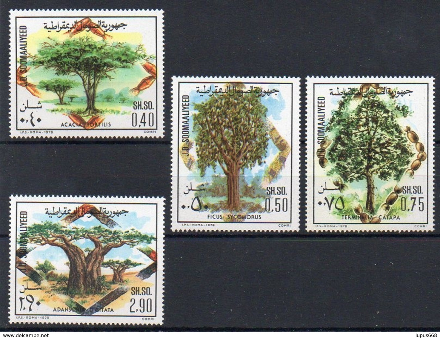 Somalia 1978  MiNr. 266/ 269  **/ Mnh  ;  Bäume - Bäume