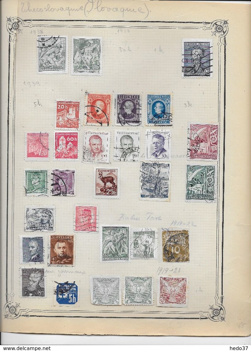 Tchécoslovaquie - Collection Vendue Page Par Page - Timbres Oblitérés / Neufs * - B/TB - Collections, Lots & Series