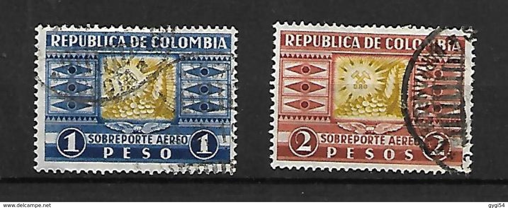 Colombie  Poste Aérienne 1932 Cat Yt N° 113 Et 114 Bon  état - Poste Aérienne