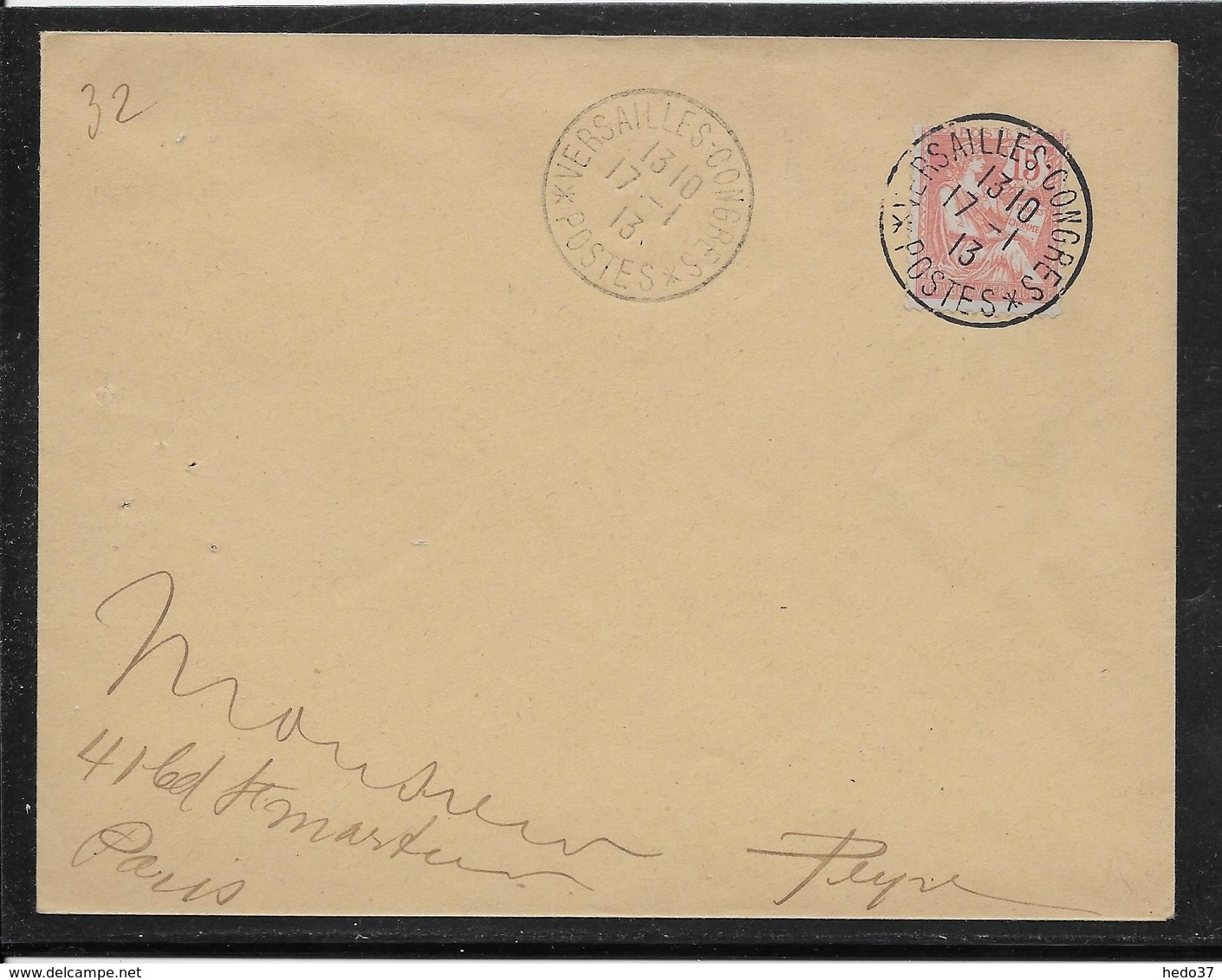 France - Type Mouchon Sur Lettre - 1900-02 Mouchon