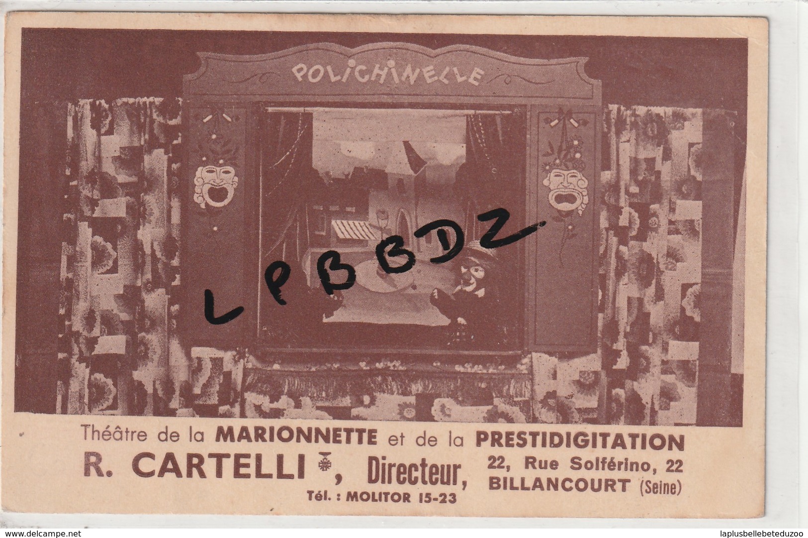 CPA - PUBLICITE - Théâtre De La Marionnette Et De La Prestidigitation R. CARTELLI - 92 - BOULOGNE BILLANCOURT - Autres & Non Classés