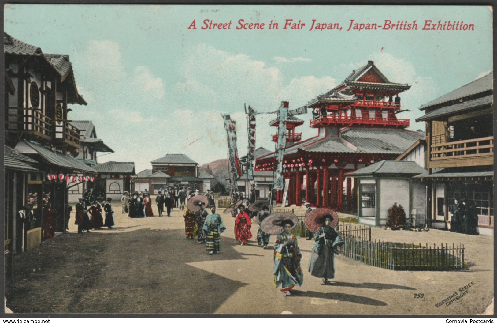 A Street Scene In Fair Japan, Japan-British Exhibition, 1910 - Valentine's Postcard - Exhibitions