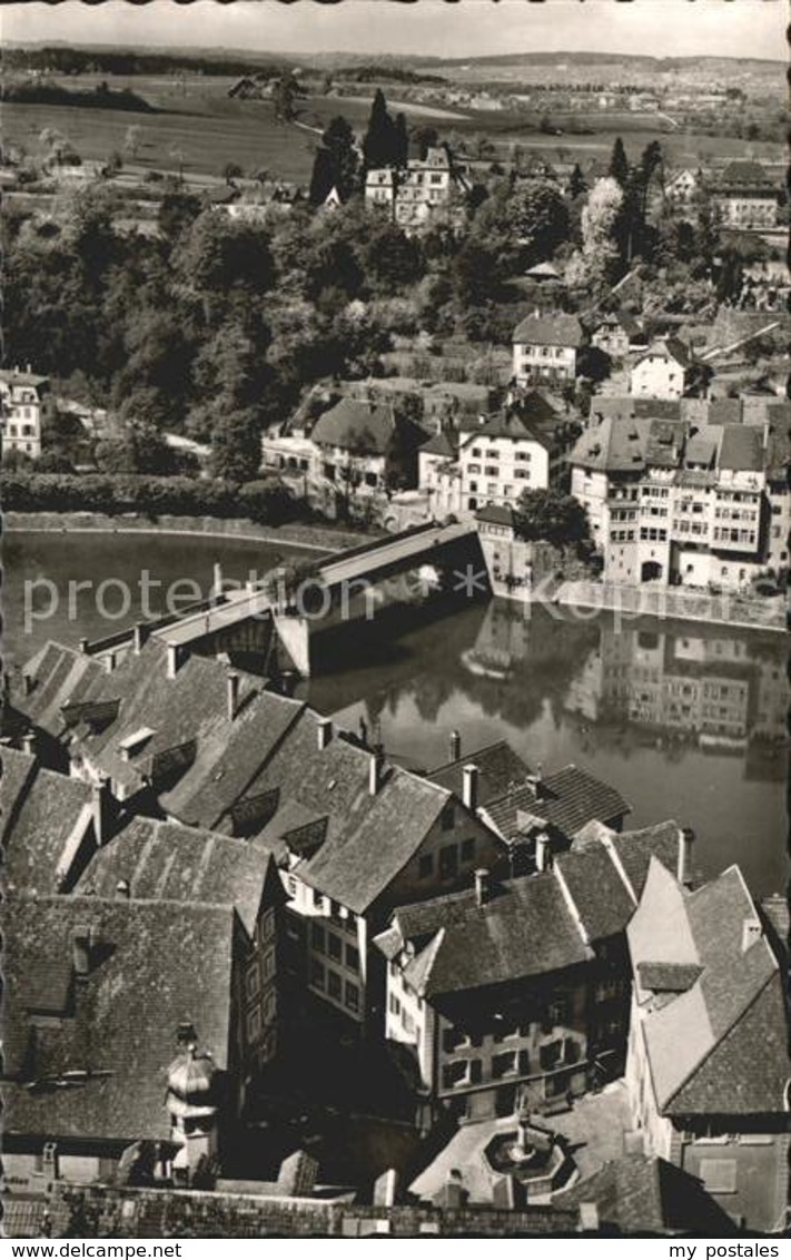 72077978 Laufenburg Baden Blick Von Der Schweiz Rheinbruecke Und Das Deutsche La - Other & Unclassified