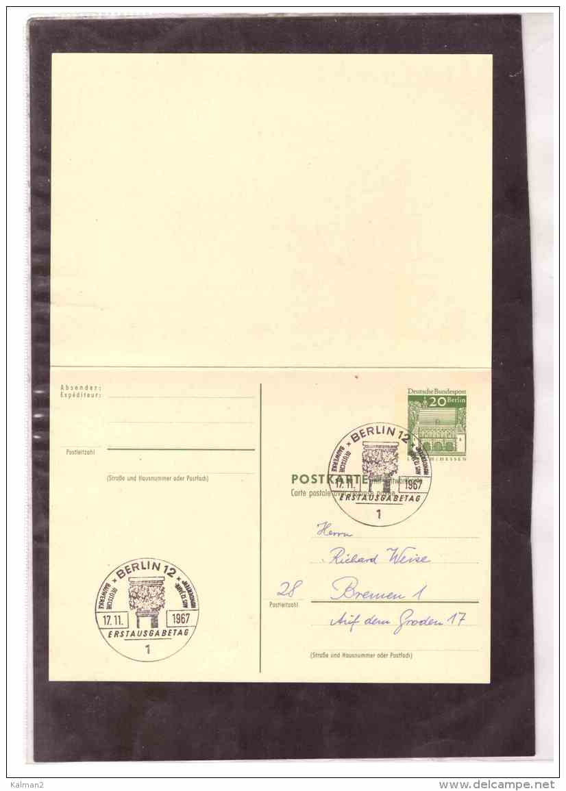 TEM10102   -   ENTIRE MI. Nr. P.74  FDC 17.11.1967 - Enveloppes - Neuves
