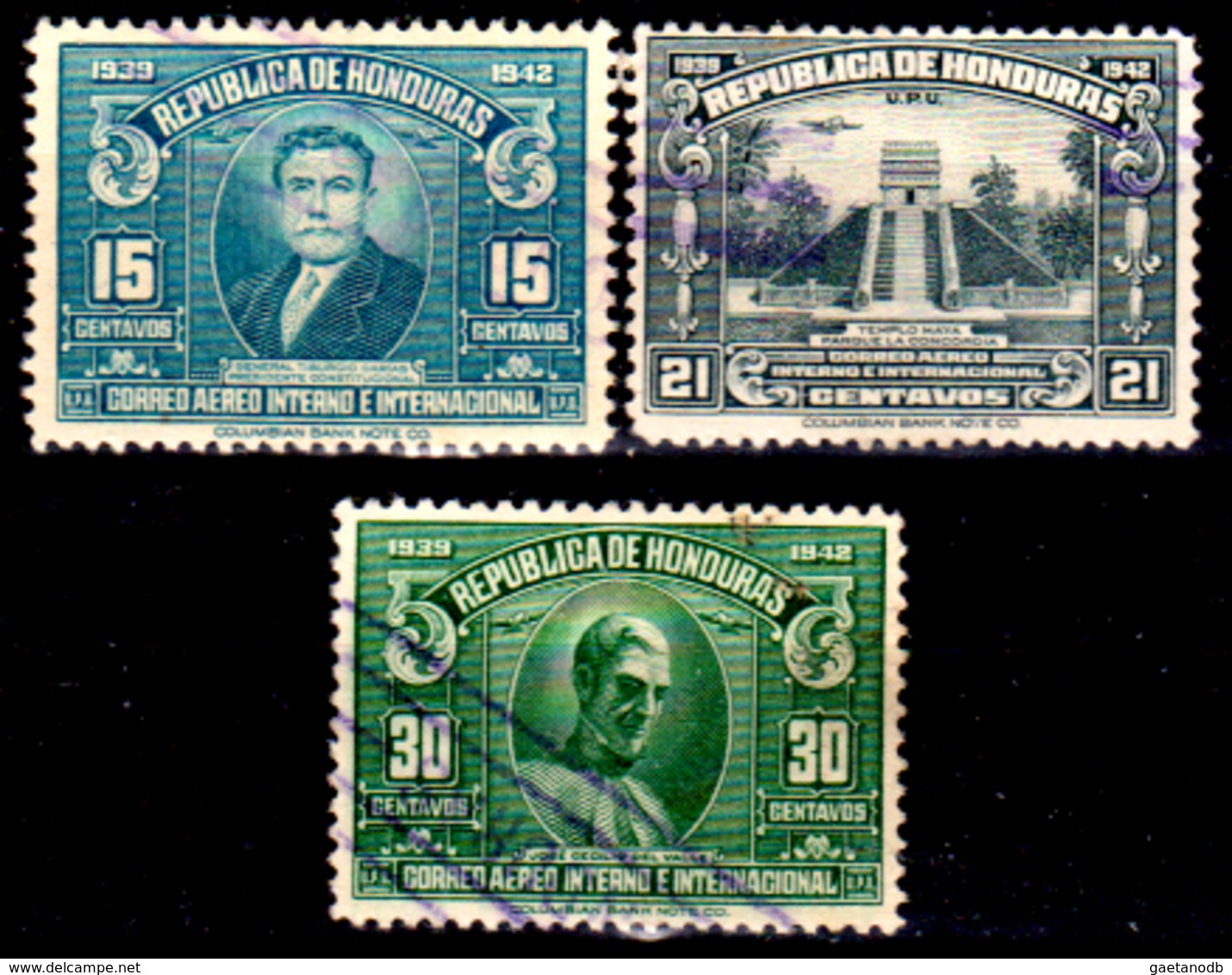 Honduras-0047 - Posta Aerea 1939: Valori Della Serie Y&T N 84-93 (o) Used - - Honduras