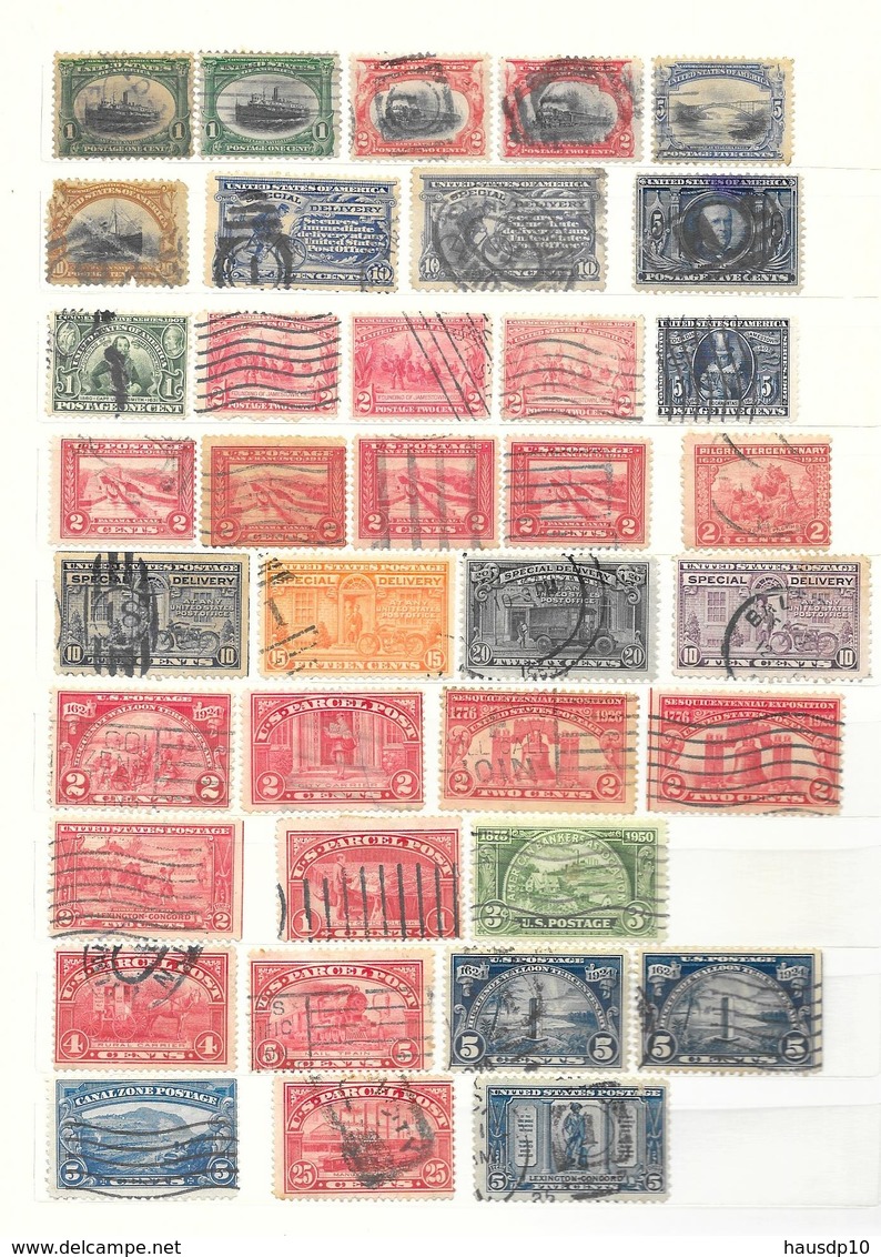 US Old Stamp Collection Classic Lot, Kl. Sammlung Alt USA Klassik - Sammlungen