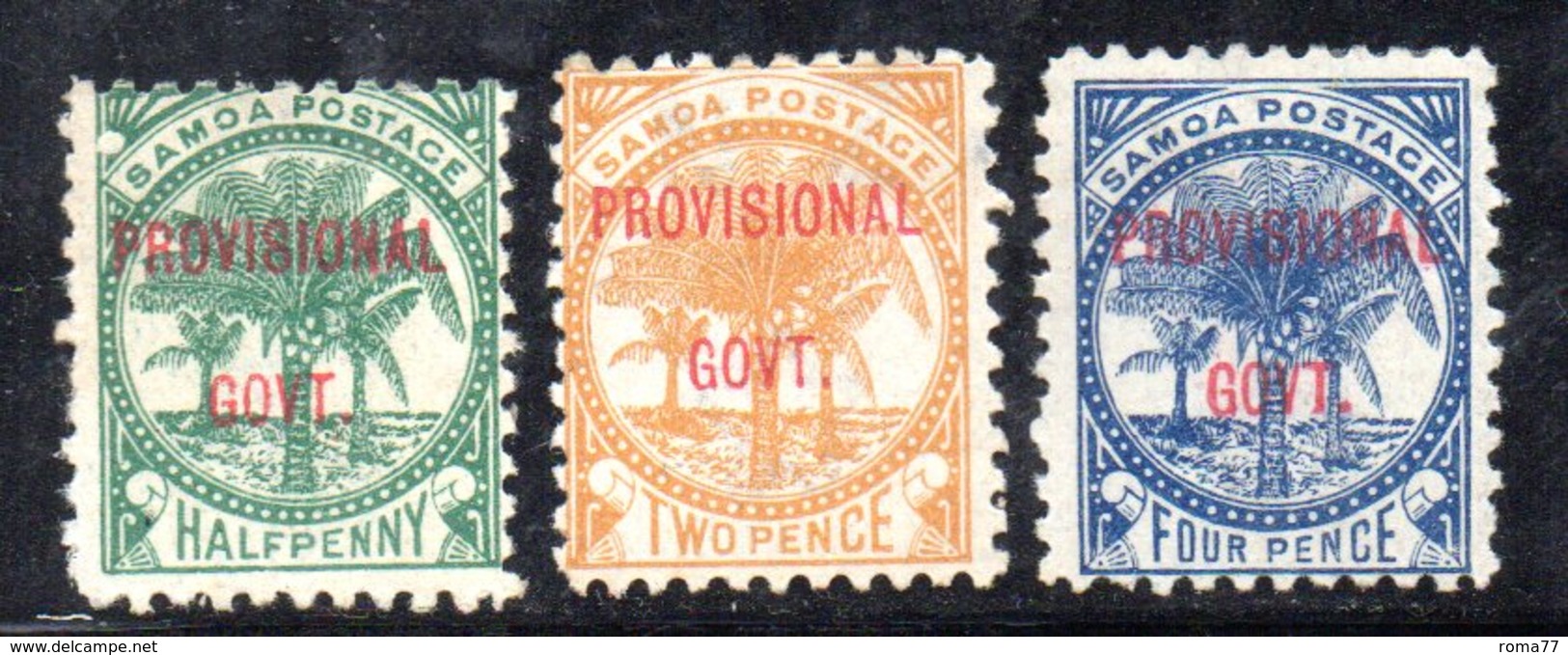 XP161 - SAMOA , Tre Valori Linguellati  * - Samoa