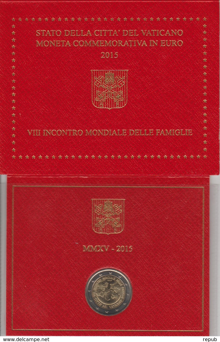 Vatican Coffret BU 2015 Rencontre Mondiale De La Famille - Vaticano