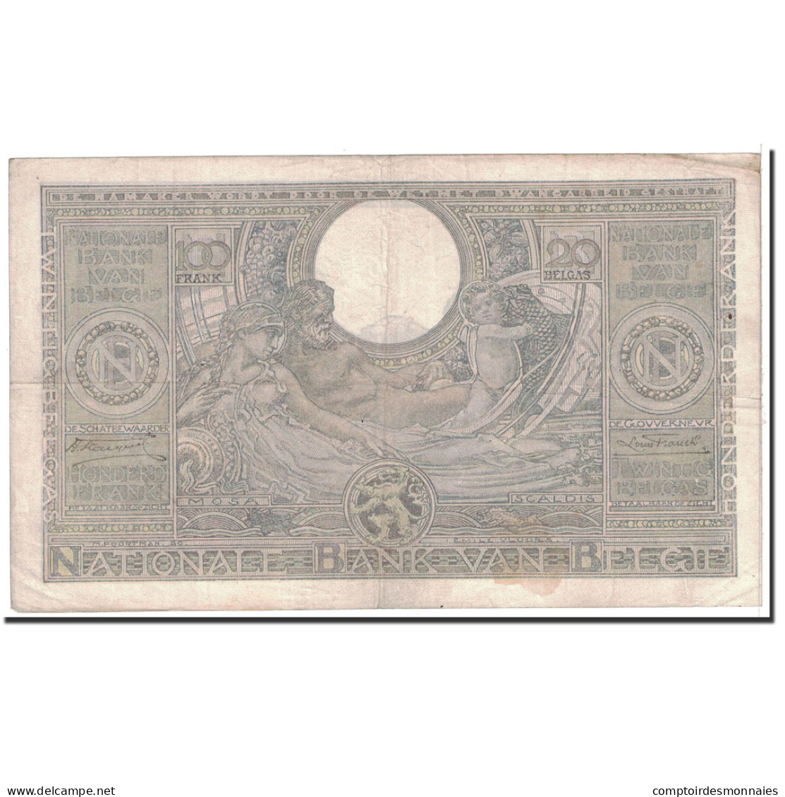 Billet, Belgique, 100 Francs-20 Belgas, 1935, 1935-11-19, KM:107, TTB - 100 Francs & 100 Francs-20 Belgas