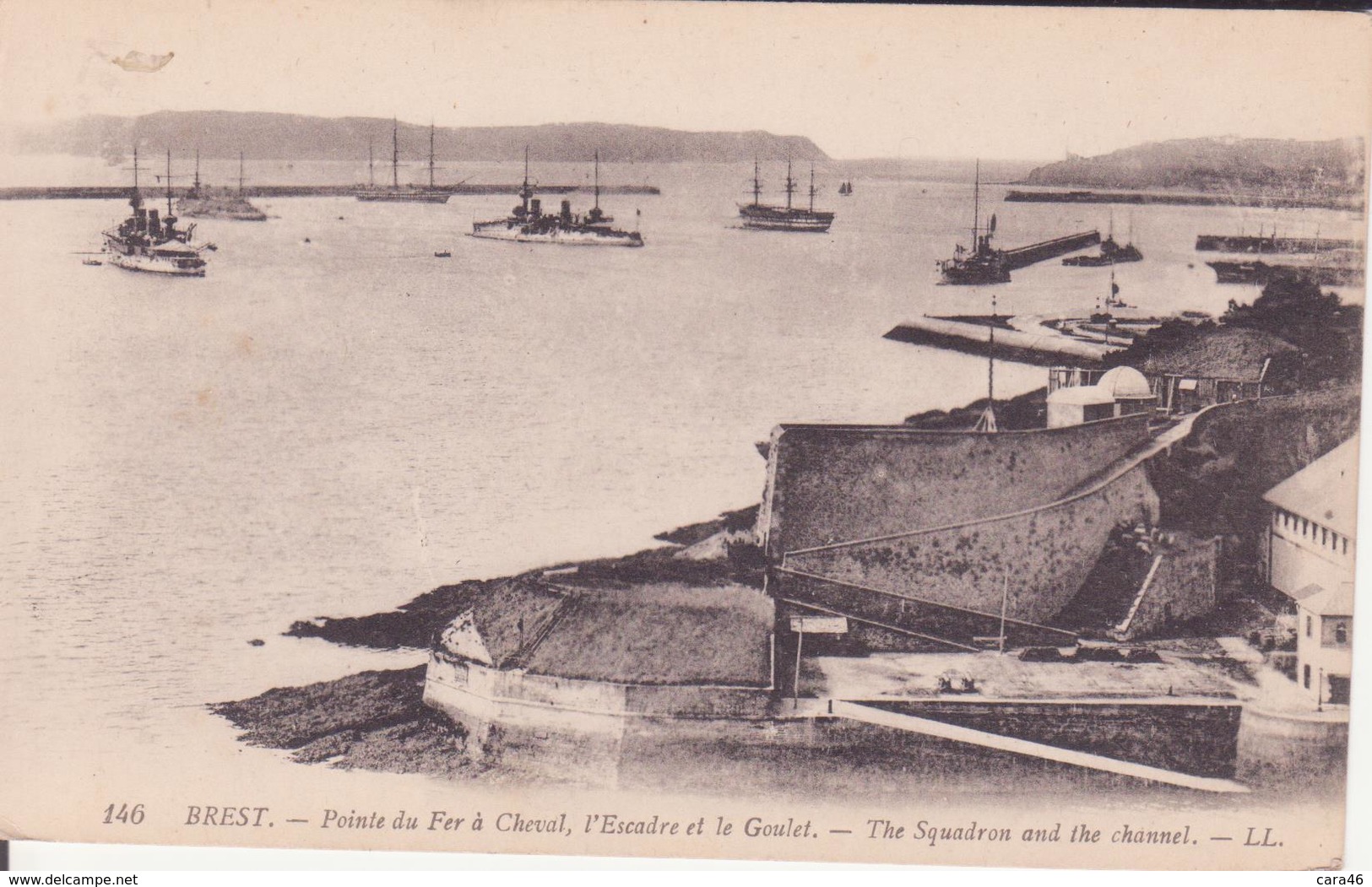 CPA -  146. BREST Pointe Du Fer à Cheval L'escadre Et Le Goulet - Brest