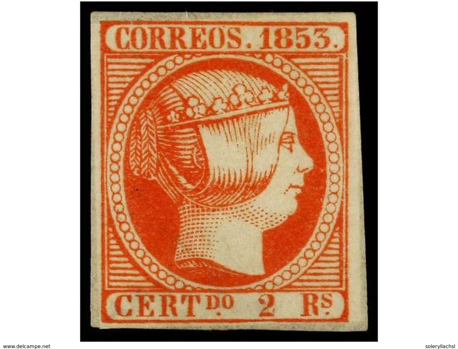 97 (*) ESPAÑA. Ed.19. <B>2 Reales</B> Bermellón. Color Y Márgenes Excepcionales. PIEZA DE LUJO. Cert. COMEX Y EXFIMA. Ca - Sonstige & Ohne Zuordnung