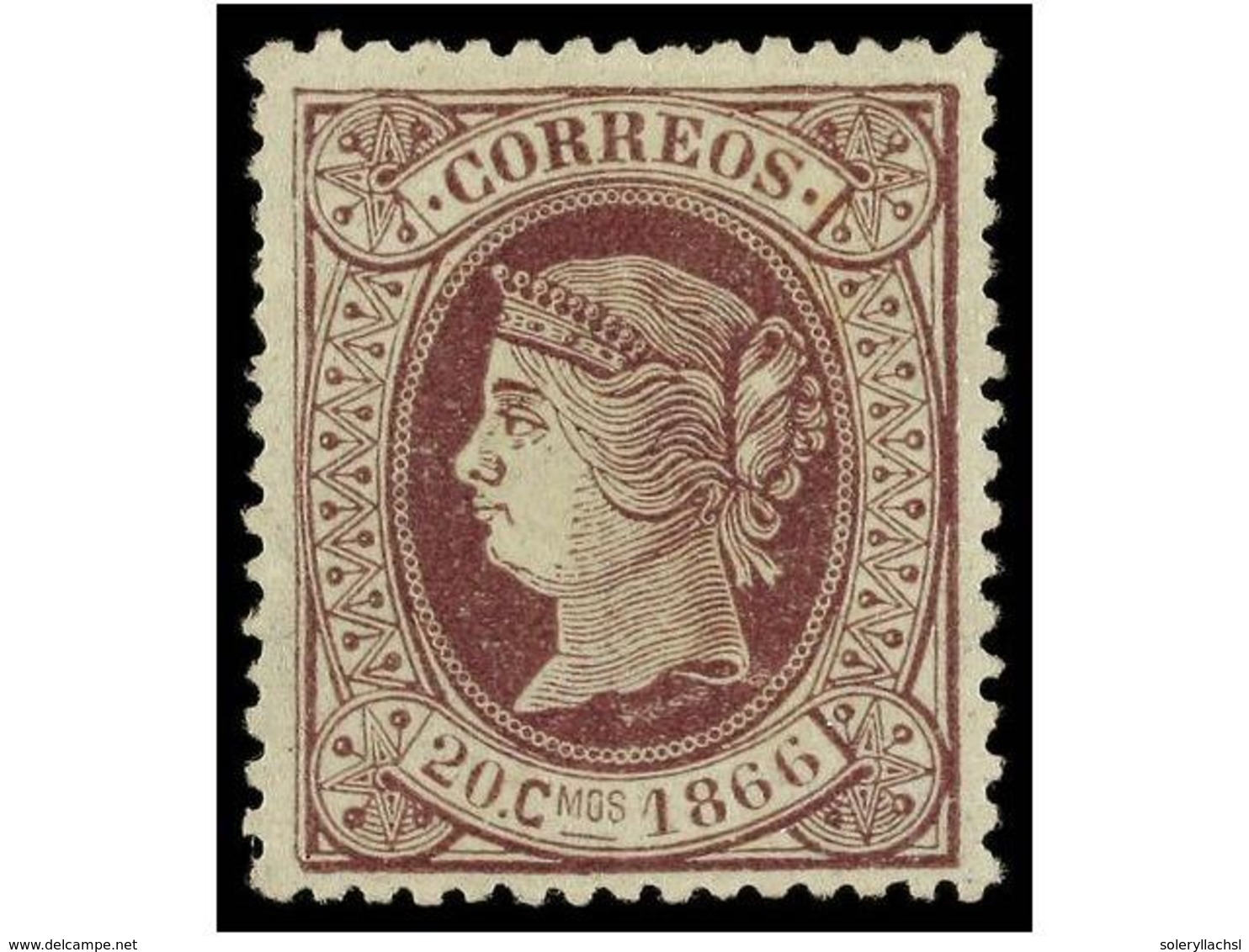 190 (*) ESPAÑA. Ed.86. <B>20 Cts.</B> Lila. Excelente Color Y Centraje. MAGNÍFICO EJEMPLAR. Cert. GRAUS. Cat. 1.525?. - Other & Unclassified