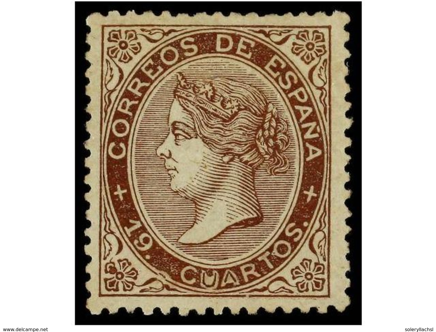 202 * ESPAÑA. Ed.101m. <B>19 Cuartos</B> Castaño. Extraordinario Ejemplar De Centraje Perfecto Con La Rara Variedad <B>' - Altri & Non Classificati