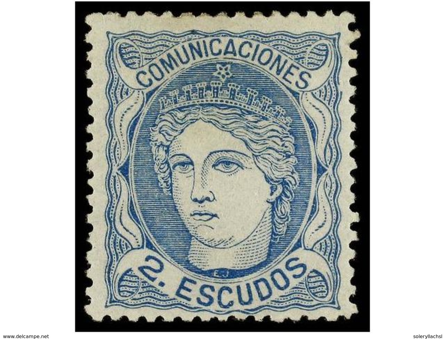 207 * ESPAÑA. Ed.112. <B>2 Esc. </B>azul. Excelente Color Y Centraje. MAGNÍFICO EJEMPLAR. Cat. 2.060?. - Altri & Non Classificati