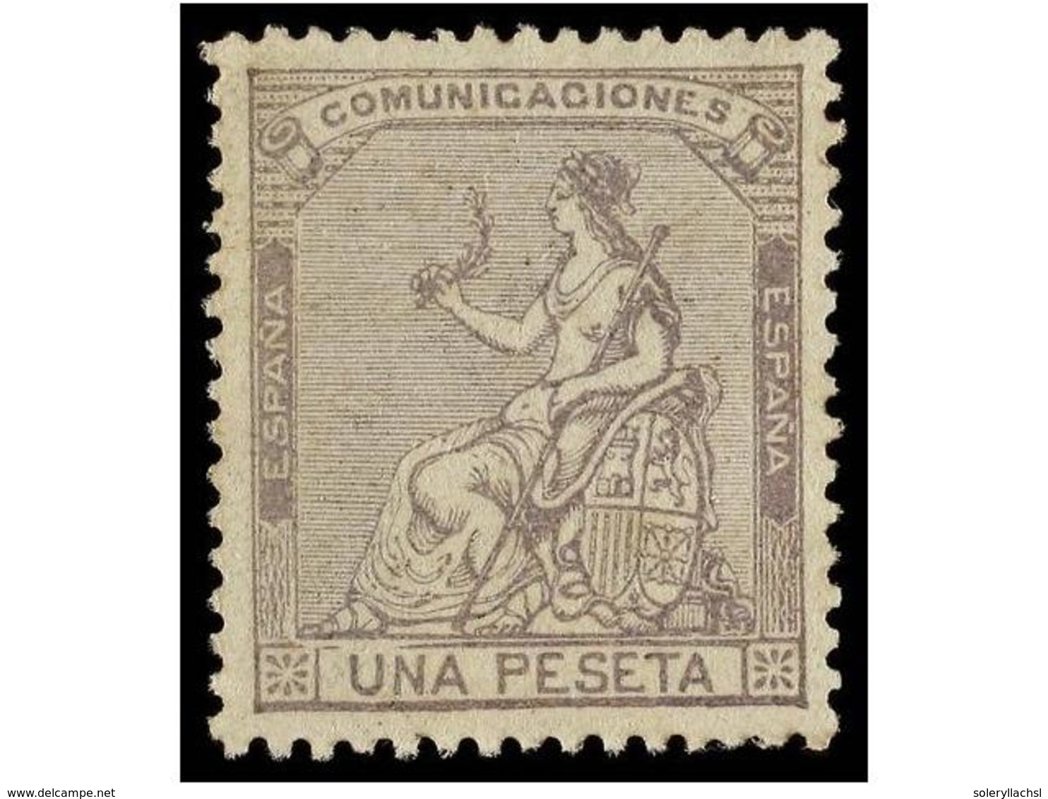 224 ESPAÑA. Ed.138. <B>1 Pta.</B> Gris. PIEZA DE LUJO. Cert. EXFIMA. - Altri & Non Classificati