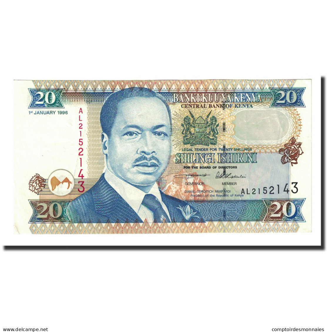 Billet, Kenya, 20 Shillings, 1996-01-01, KM:35a2, NEUF - Kenya