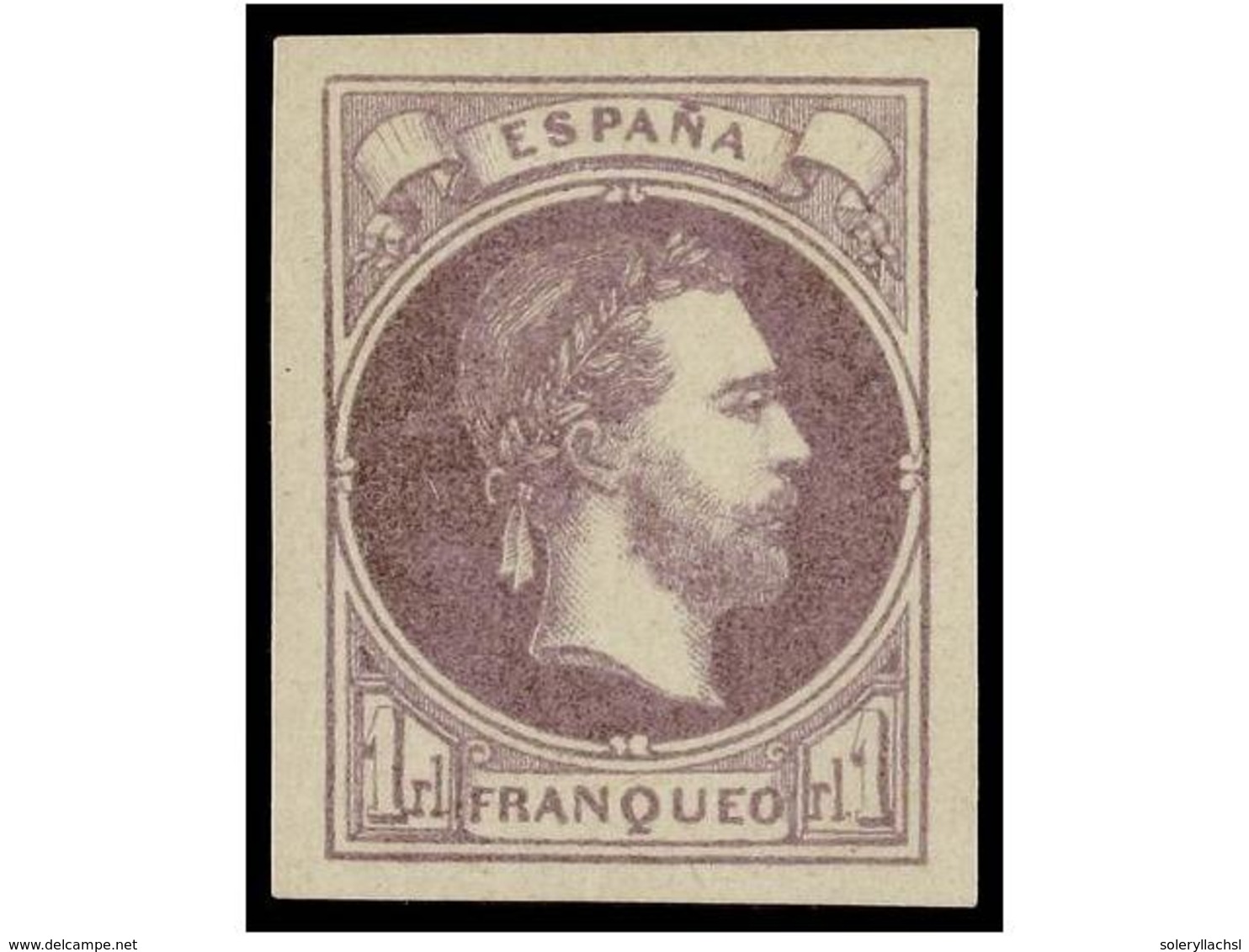 248 (*) ESPAÑA. Ed.158. <B>1 Real</B> Violeta. PIEZA DE LUJO. Cert. COMEX. Cat. 415?. - Other & Unclassified