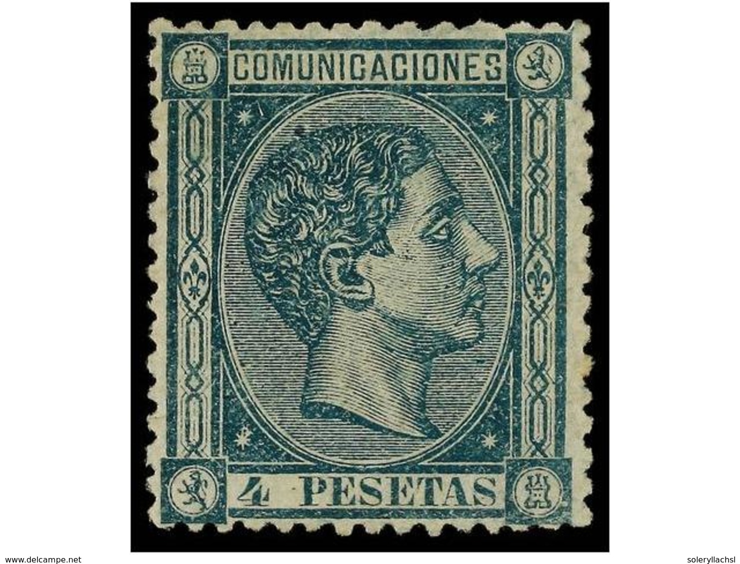 263 * ESPAÑA. Ed.170. <B>4 Pts.</B> Verde. Excelente Presencia, Dentado Retocado (no Consta En El Certificado). Cert. CO - Autres & Non Classés