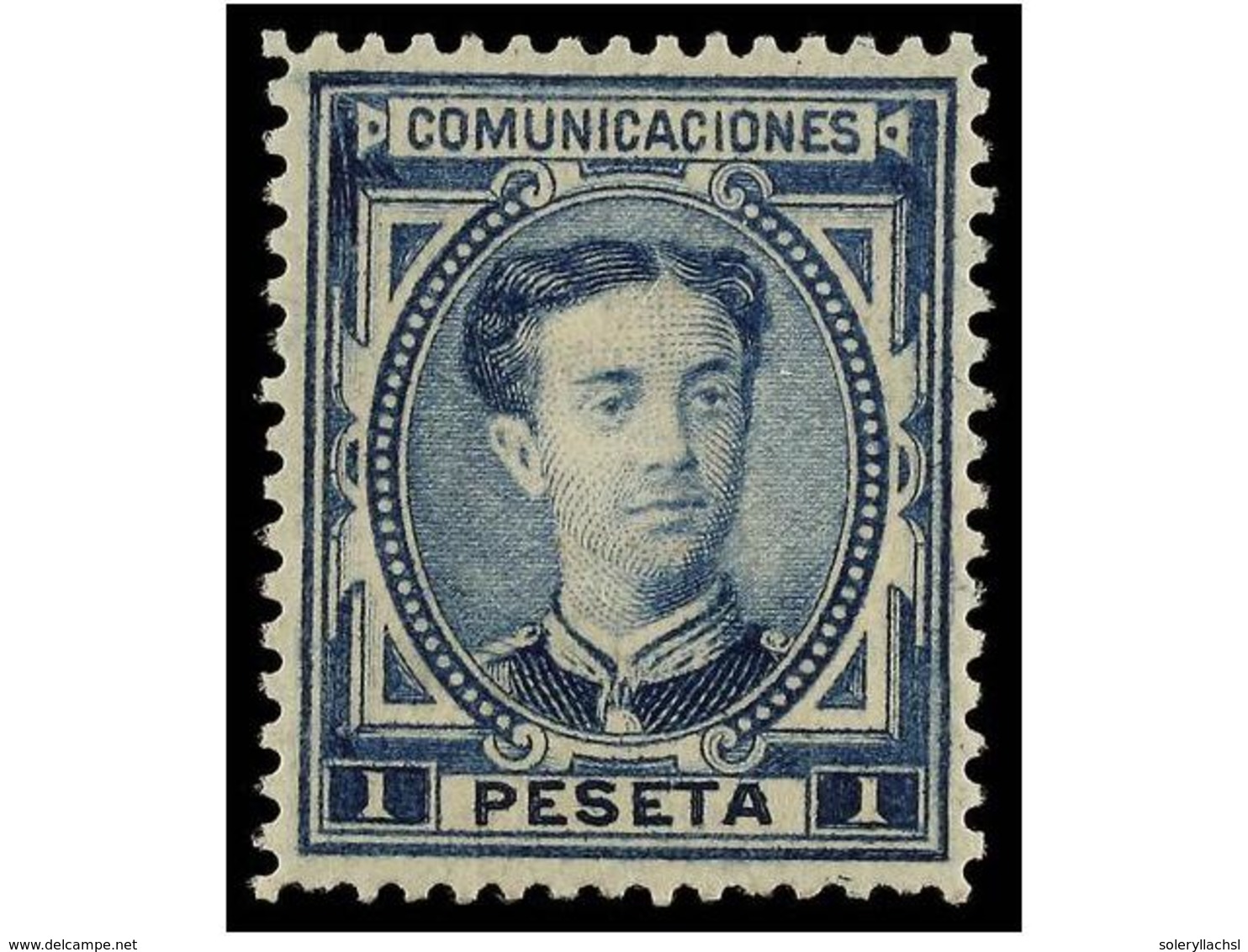 277 ** ESPAÑA. Ed.180. <B>1 Pta.</B> Azul. PIEZA DE LUJO. - Other & Unclassified