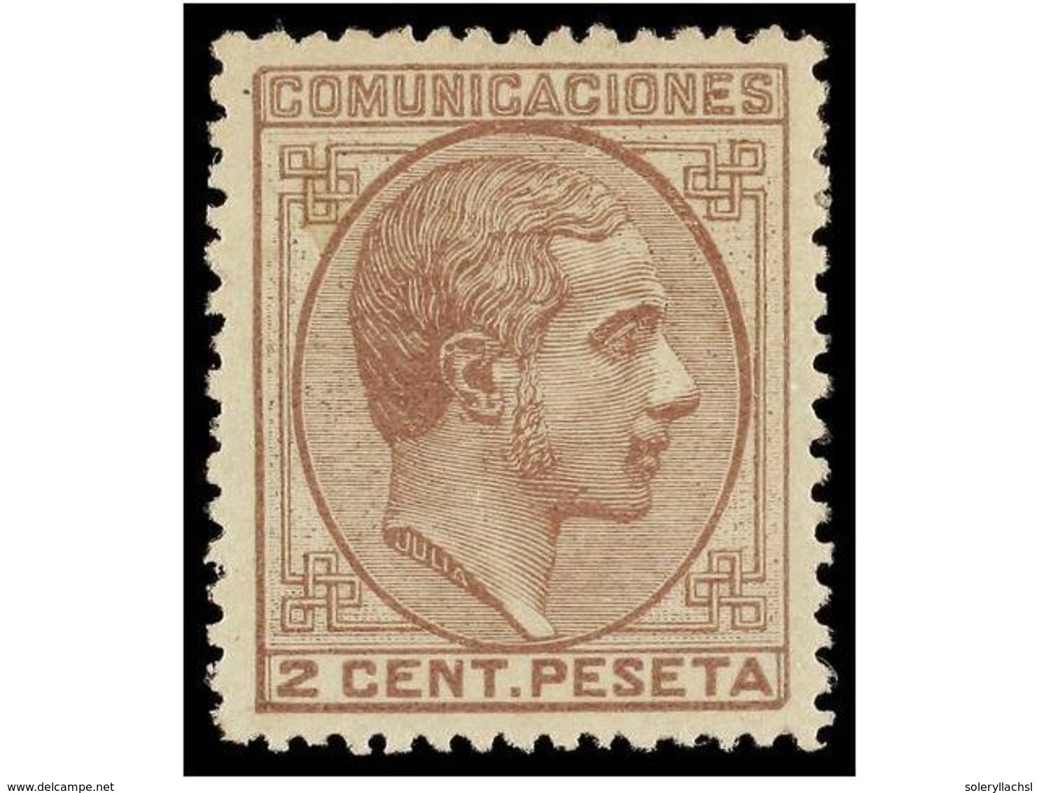 286 * ESPAÑA. Ed.190. <B>2 Cts.</B> Malva. Centraje Perfecto. PIEZA DE LUJO. - Altri & Non Classificati