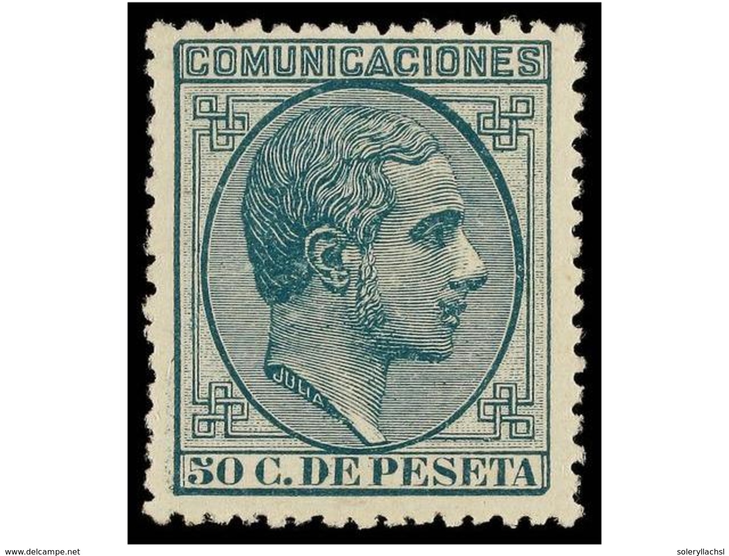 291 * ESPAÑA. Ed.196. <B>50 Cts.</B> Verde. PIEZA DE LUJO. Cat. 133?. - Sonstige & Ohne Zuordnung