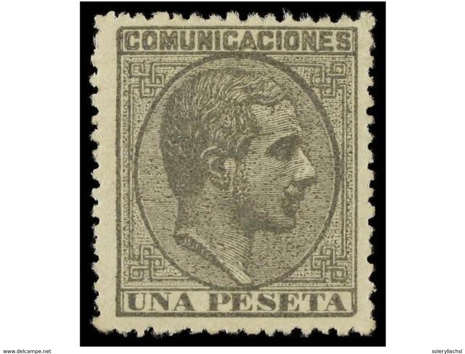 292 * ESPAÑA. Ed.197. <B>1 Pta.</B> Gris. Excelente Centraje. Magnífico Ejemplar. Cat. 112?. - Autres & Non Classés