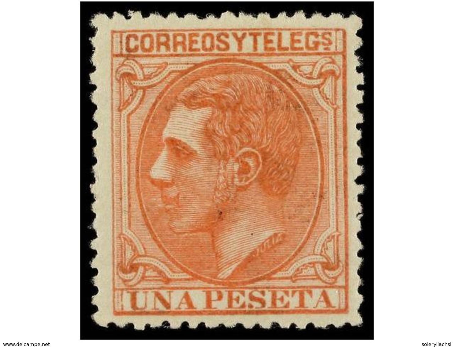 299 * ESPAÑA. Ed.207. <B>1 Pta.</B> Rosa. Color Y Centraje Excepcionales. PIEZA DE LUJO. Cert. GRAUS. - Autres & Non Classés