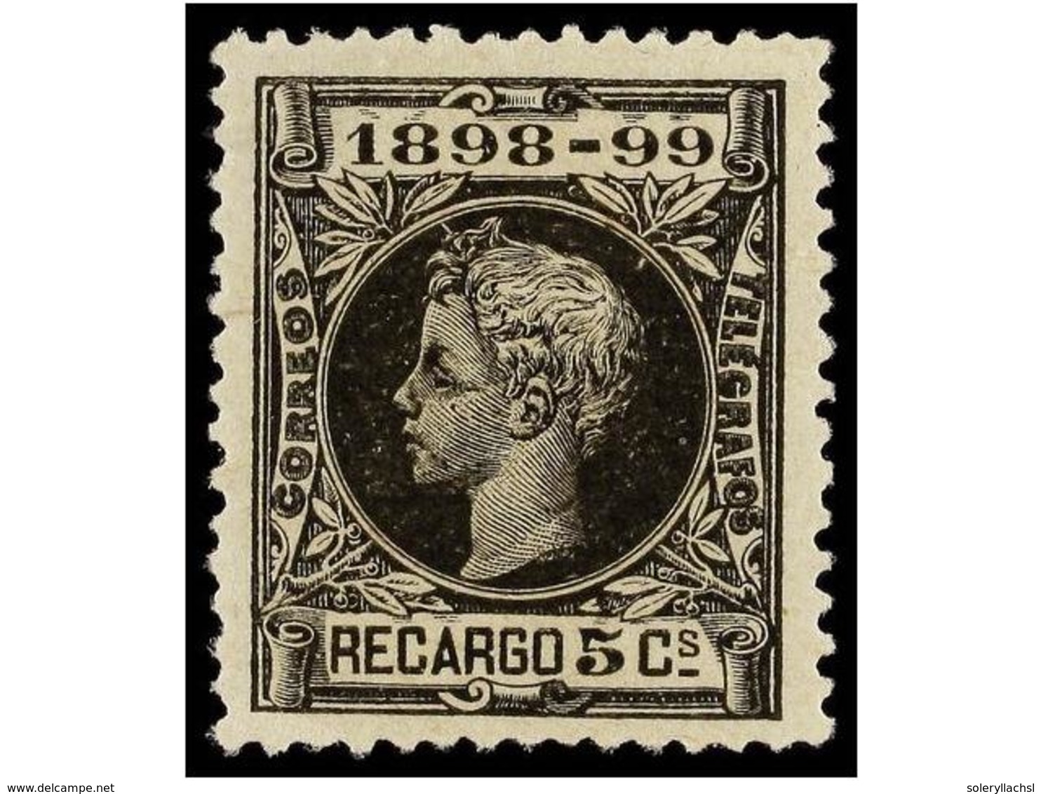 321 ** ESPAÑA. Ed.240. <B>5 Cents.</B> Negro. Centraje Perfecto. LUJO. - Autres & Non Classés