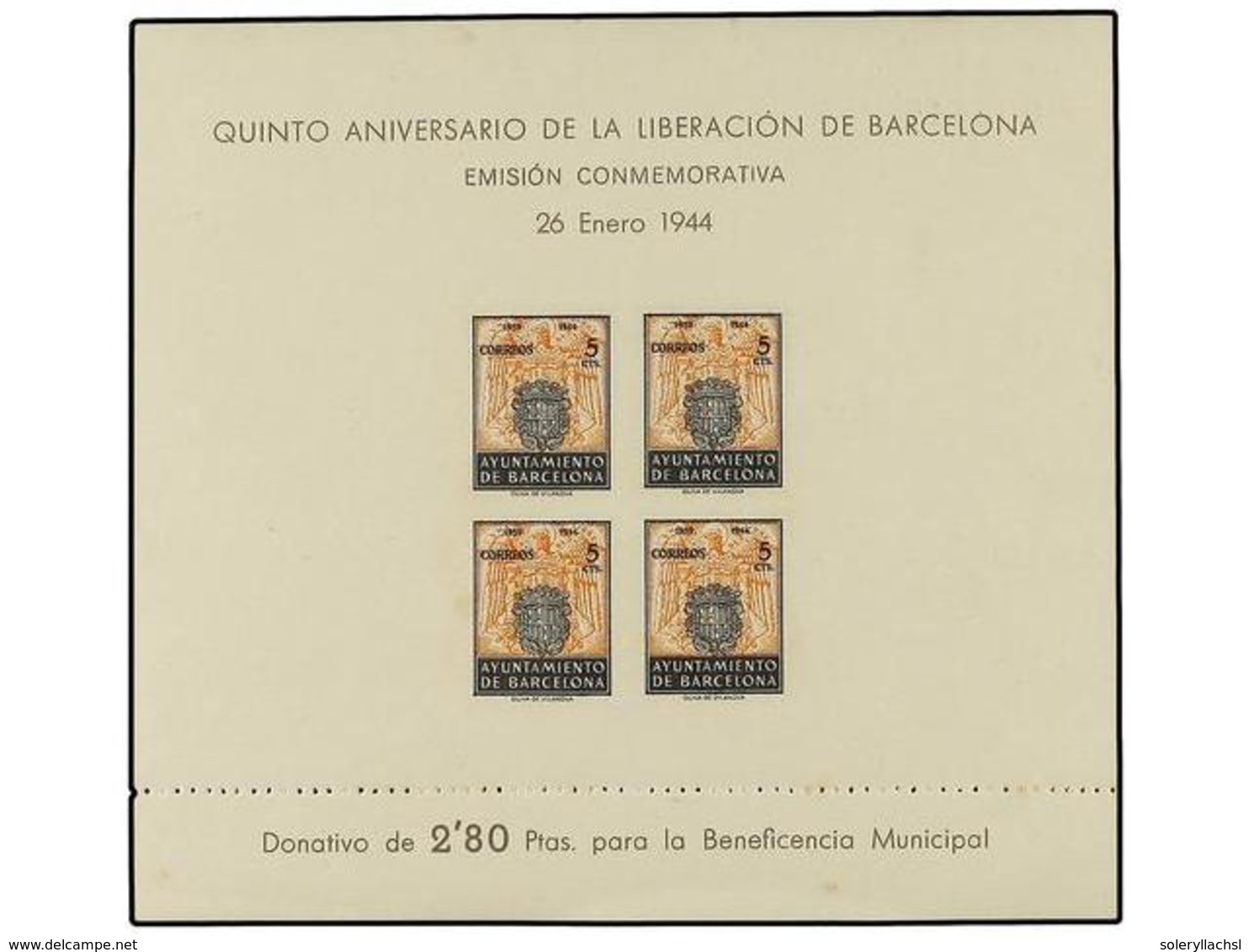 802 */(*) ESPAÑA: AYUNTAMIENTO DE BARCELONA. Ed.60/61s. <B>HB SIN DENTAR.</B> RARAS. Cat. 530?. - Autres & Non Classés