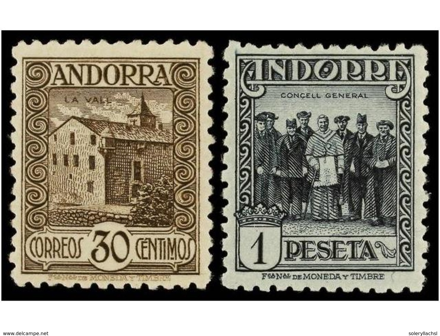 951 ** COLONIAS ESPAÑOLAS: ANDORRA. Ed.15d/24d. SERIE COMPLETA, Dent. 11 1/2 Con Numeración Al Dorso. Excelentes Centraj - Sonstige & Ohne Zuordnung