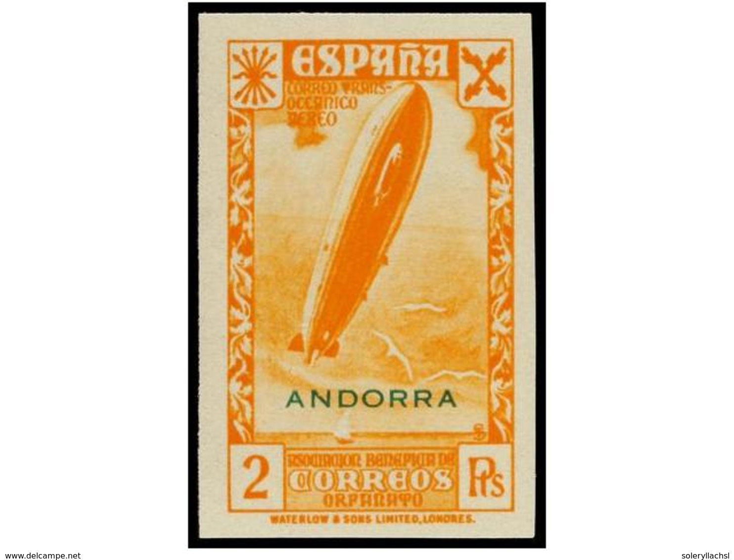 960 ** COLONIAS ESPAÑOLAS: ANDORRA. Ed.B-1/6s. <B>BENEFICENCIA. </B>Serie Completa<B> SIN DENTAR. </B>LUJO. Cert. COMEX. - Sonstige & Ohne Zuordnung