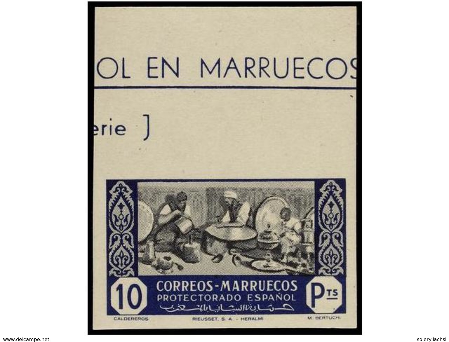 1066 ** COLONIAS ESPAÑOLAS: MARRUECOS. Ed.260/69s. SERIE COMPLETA<B> SIN DENTAR,</B> Borde De Hoja. LUJO. Cat. 130?. - Autres & Non Classés