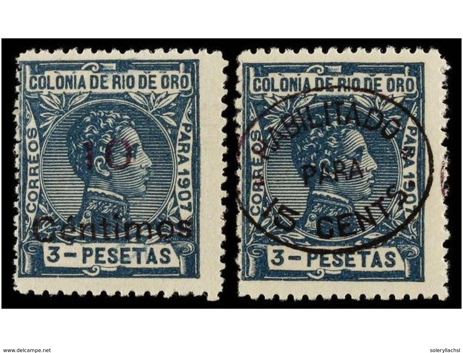 1110 ** COLONIAS ESPAÑOLAS: RIO DE ORO. Ed.56/64. SERIE COMPLETA, Centrajes Habituales, Sello De 2 Pts. S. 4 Pts. Goma I - Other & Unclassified