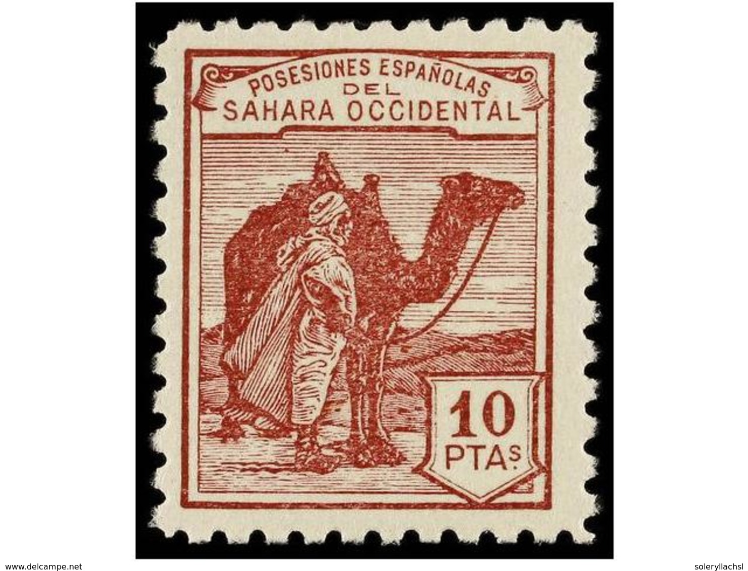 1122 ** COLONIAS ESPAÑOLAS: SAHARA. Ed.NE 1/10. <B>NO EMITIDOS. </B>Serie Completa, Dent. 10. LUJO. Cat. 385?. - Sonstige & Ohne Zuordnung