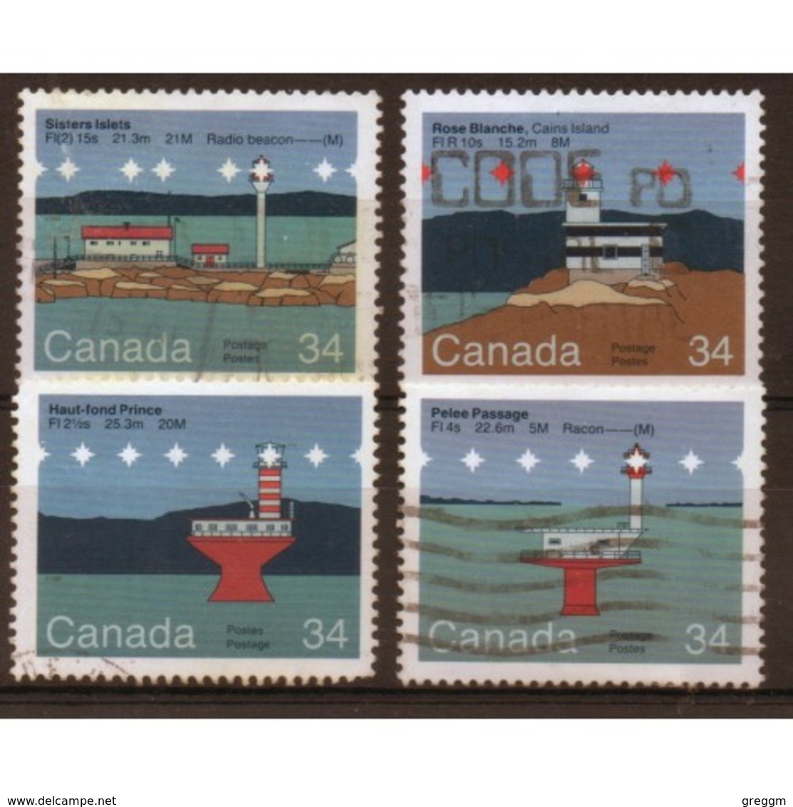 Canadian Lighthouses 2nd Series From 1985.  This Set Is In Fine Used Condition. - Used Stamps