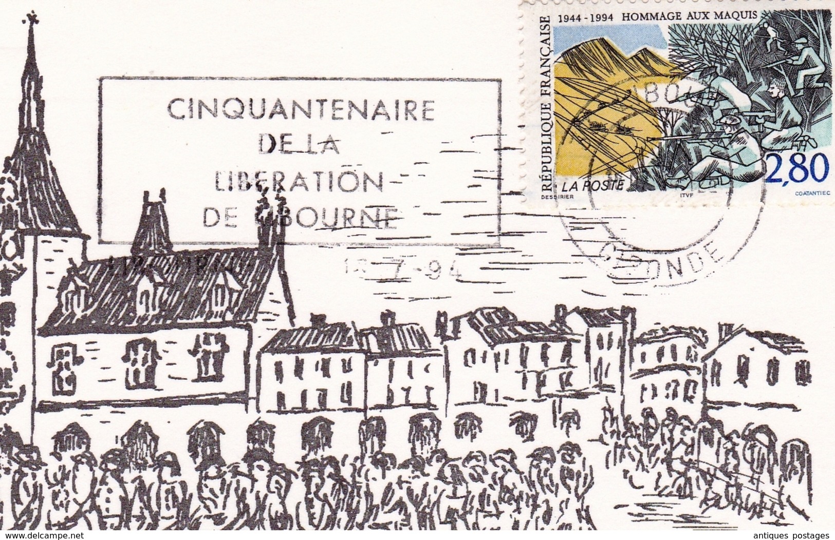 Gironde Libération  Libourne Archives Municipales Association Philatélique Maquis Résistance - Libourne