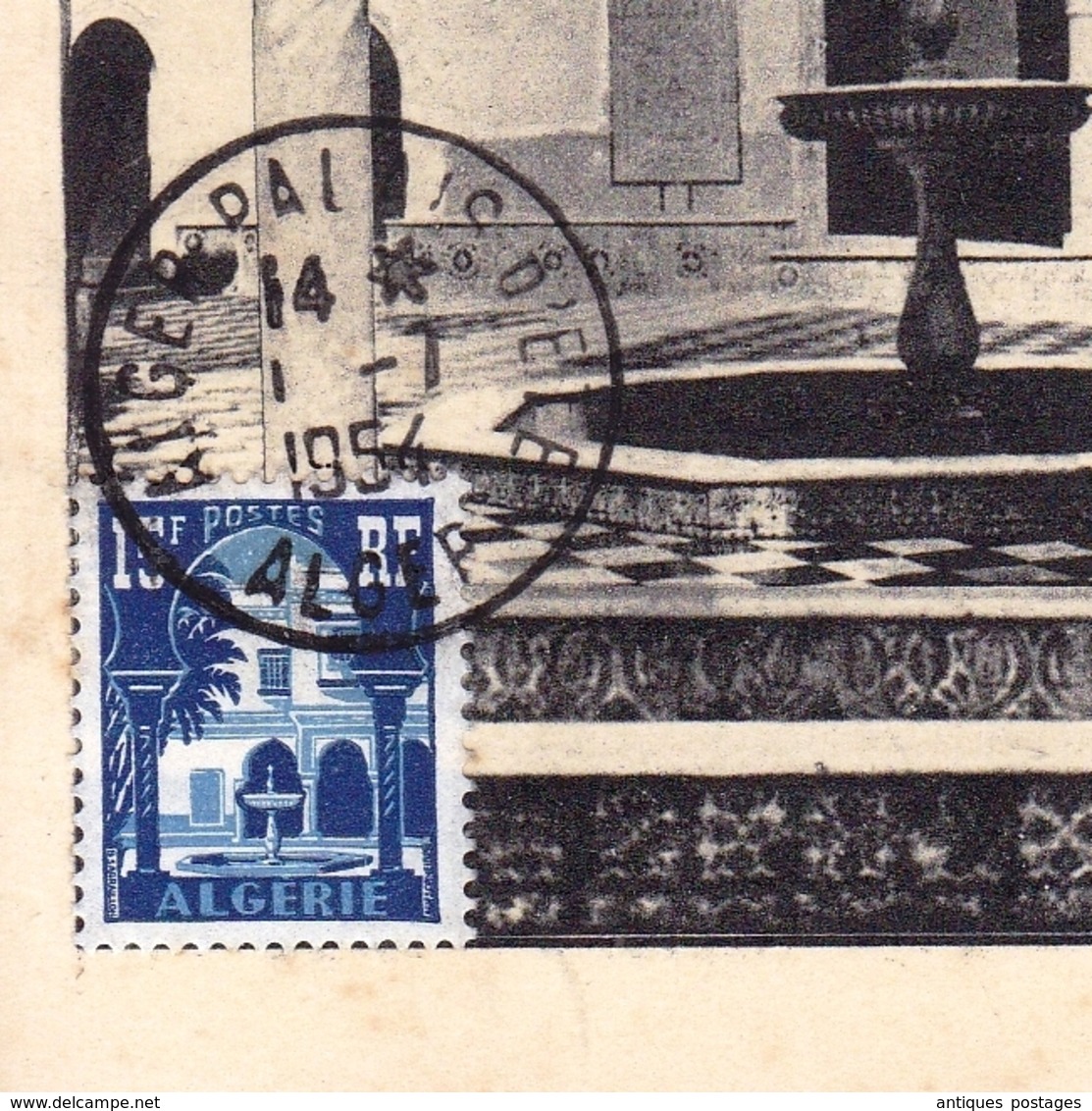 Algérie Carte Maximum Palais D'été Alger Cachet  Du Palais D'été Du 1/7/1954 - Maximumkarten