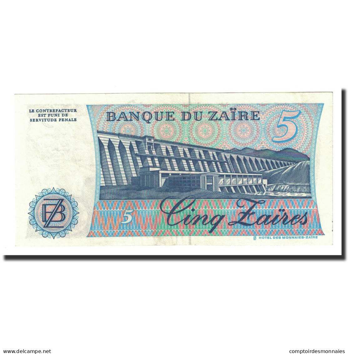 Billet, Zaïre, 5 Zaïres, 1985-11-24, KM:26a, SPL - Zaire