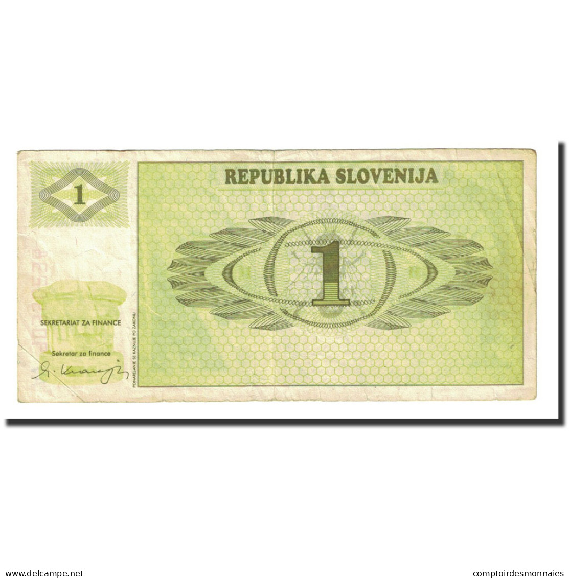 Billet, Slovénie, 1 (Tolar), 1990, KM:1a, TB - Slovenia